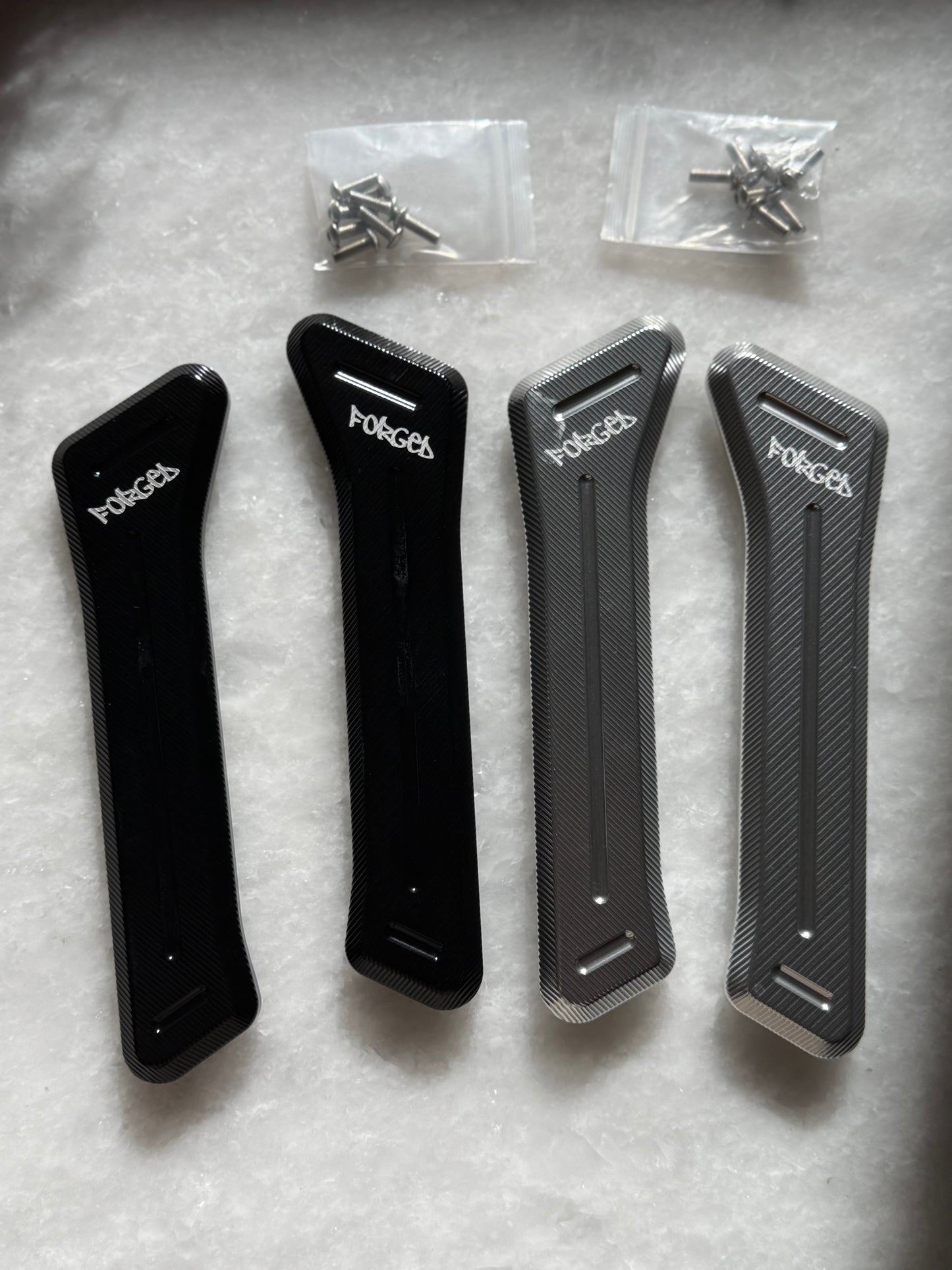 Surron Ultra Bee Metal Battery Guards | CNC Replacement (Black & Chrome)
