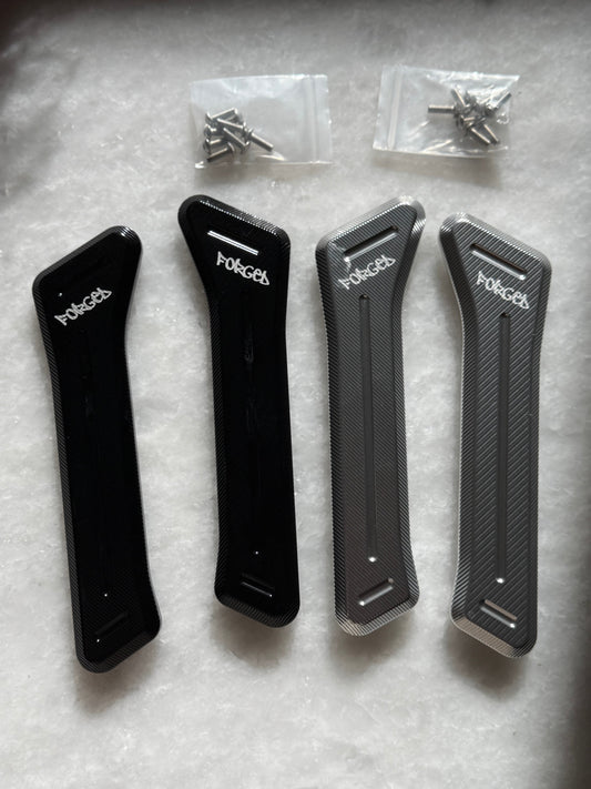 Surron Ultra Bee Metal Battery Guards | CNC Replacement (Black & Chrome)