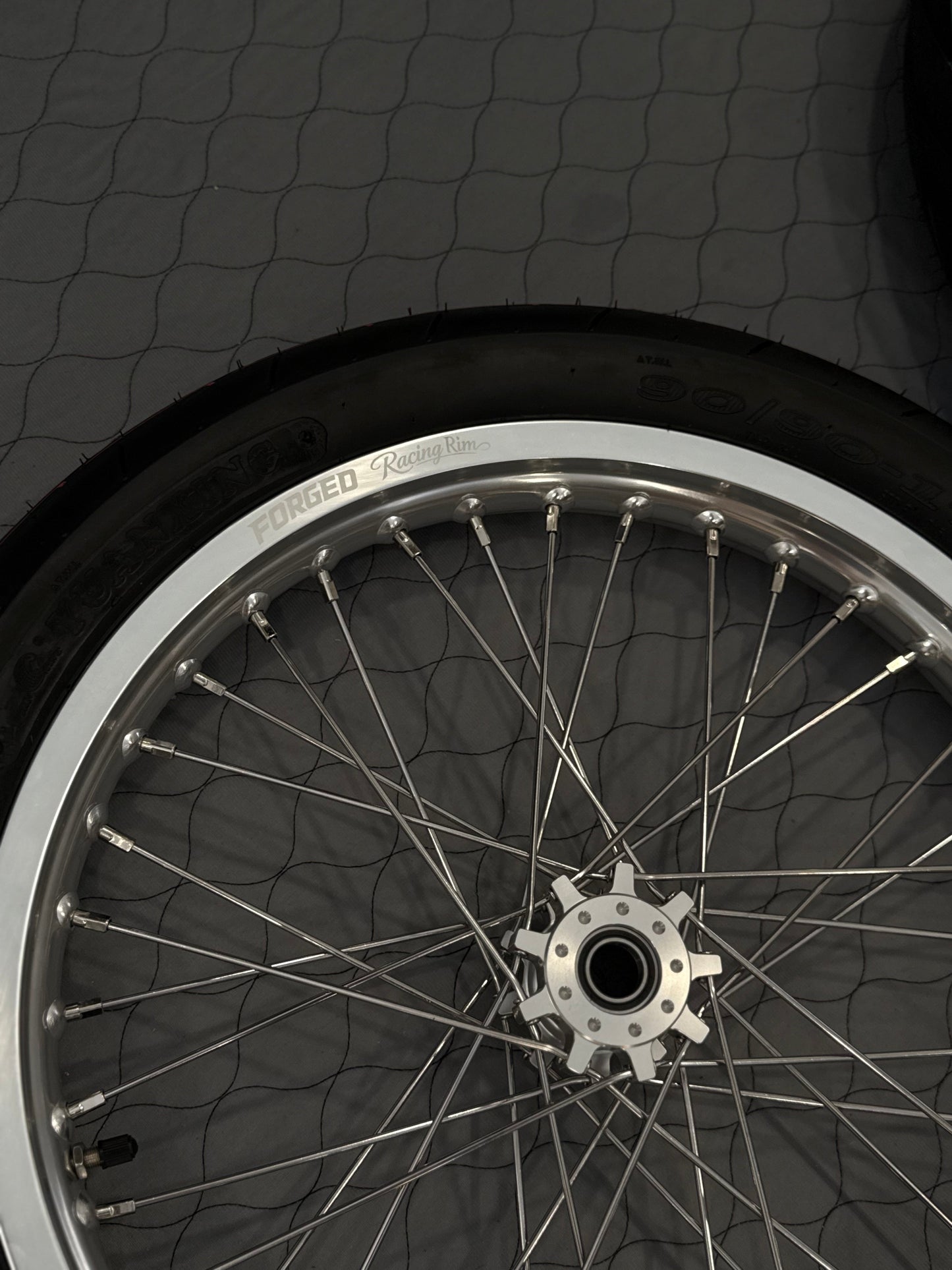 Surron Ultra Bee 17" Supermoto Wheelset - Black/Chrome Finish
