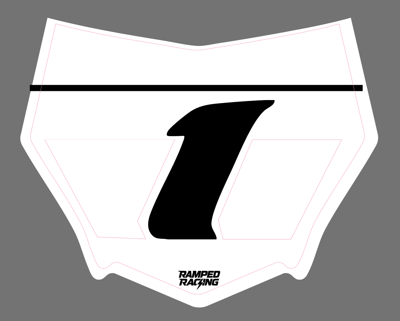 White Motocutz Vented Plate